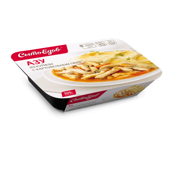 Азу из курицы с картофельным пюре Сытоедов (готовый обед) замороженный, 300гр.