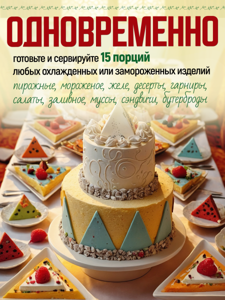 Форма для пирожных "Треугольник" Ø65хh40 мм, 15шт.