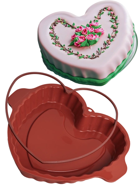 Форма силиконовая "Сердце", 220х218хh30 мм