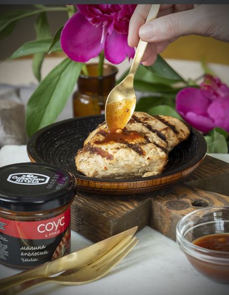 Соус малиновый с апельсином и чили, 100 г