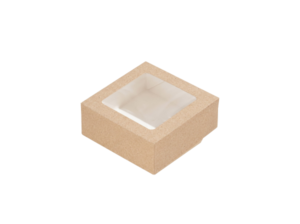 Коробка для пряников/печенья, крафт 105х105х h40 мм