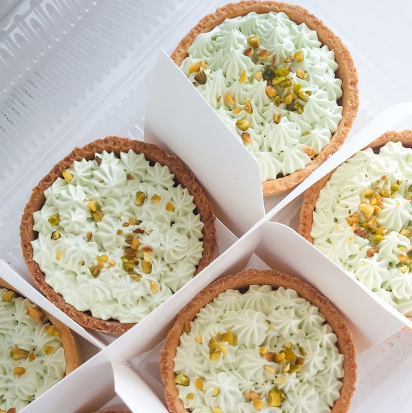 "Тарт с фисташкой и малиной", замороженный (95г), 6 шт/уп.