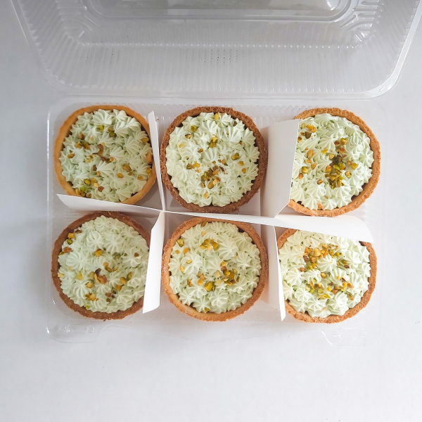 "Тарт с фисташкой и малиной", замороженный (95г), 6 шт/уп.