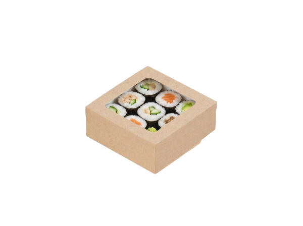 Коробка для пряников/печенья, крафт 105х105х h40 мм