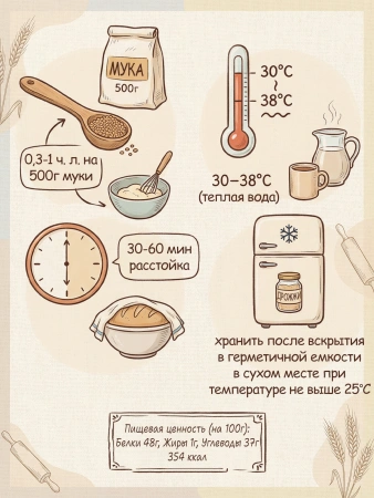 Дрожжи сухие инстантные Eagle, 500 г