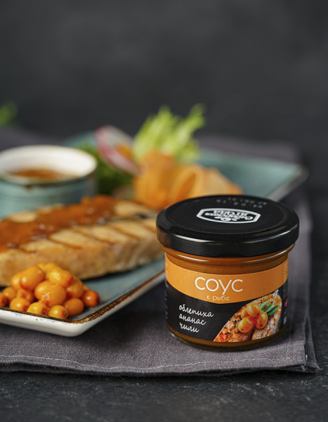 Соус облепиховый с ананасом и чили, 100 г