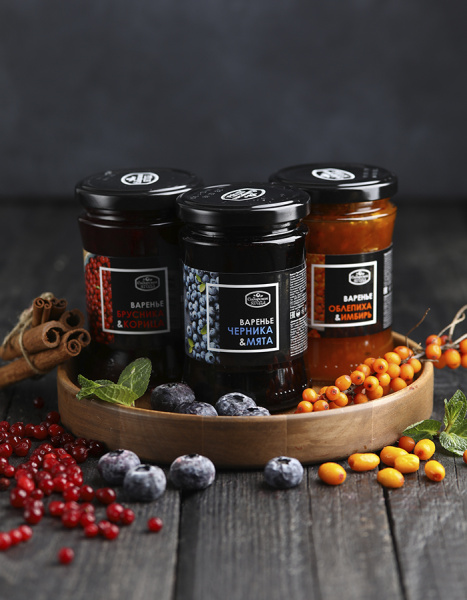 Варенье Черничное с мятой, 300 г