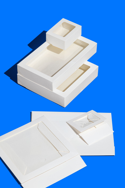 Коробка для пряников/печенья, белая 200х200х h45 мм