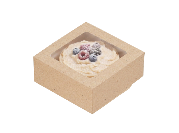 Коробка для пряников/печенья, крафт 105х105х h40 мм